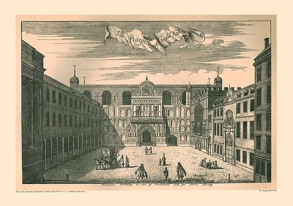Prospect of the London Guild Hall, 1755, (1886)