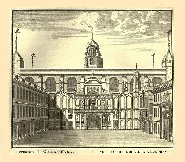 Prospect of the London Guildhall, 1886