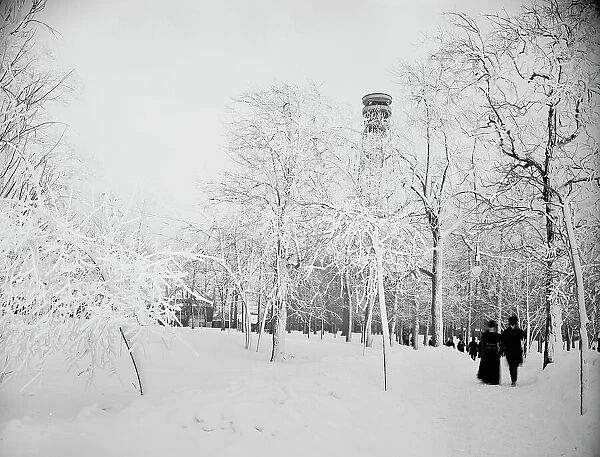 Prospect Park, Niagara, in winter, between 1880 and 1901. Creator: Unknown