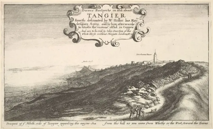 Framed Print : Prospect of ye North side of Tangier regarding the mayne Sea from the hill as you come Framed Print : Prospect of ye North side of Tangier regarding the mayne Sea from the hill as you come