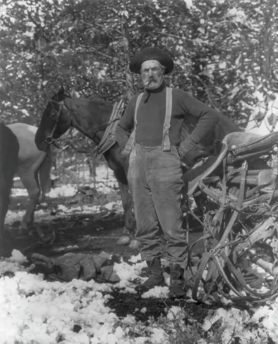 Framed Print : Prospector or guide, Yellowstone National Park, Wyoming, 1903. Creator: Frances Benjamin Johnston Framed Print : Prospector or guide, Yellowstone National Park, Wyoming, 1903. Creator: Frances Benjamin Johnston