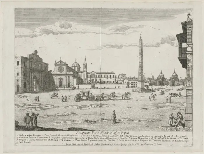 Framed Print : Prospectus Locurum Urbis Romae Insign[ium], 1666. Creator: Lievin Cruyl (Flemish, c