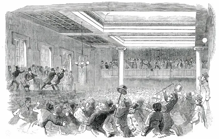 Framed Print : Protectionist Meeting at Lincoln, 1850. Creator: Unknown Framed Print : Protectionist Meeting at Lincoln, 1850. Creator: Unknown