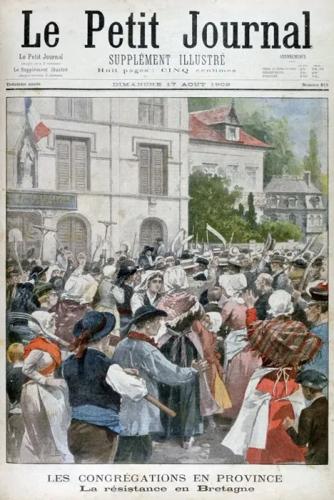 Framed Print : Protest in Brittany, 1902 Framed Print : Protest in Brittany, 1902