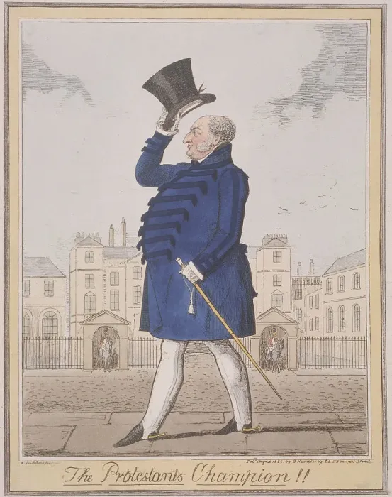 Framed Print : The Protestants Champion!!, 1825. Artist: Isaac Robert Cruikshank Framed Print : The Protestants Champion!!, 1825. Artist: Isaac Robert Cruikshank