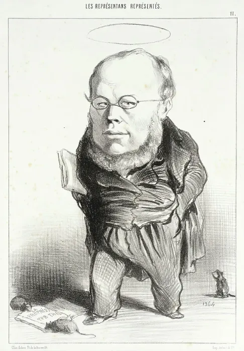 Framed Print : Proudhon, 1849. Creator: Honore Daumier Framed Print : Proudhon, 1849. Creator: Honore Daumier