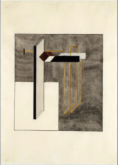 Framed Print : Proun 4B. Artist: Lissitzky, El (1890-1941) Framed Print : Proun 4B. Artist: Lissitzky, El (1890-1941)