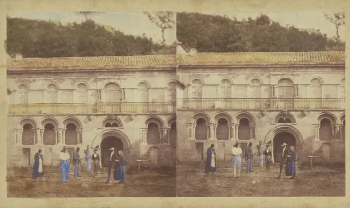 Framed Print : Provence et Languedoc. Saint-Martory (Haute-Garrone). La Gendarmerie. about 1859. Creator: Furne Fils & H. Tournier