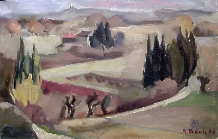Framed Print : Provence in February, 1930. Creator: Rigmor Bech