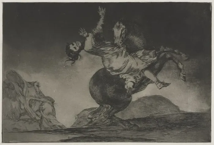 Framed Print : The Proverbs: The Horse-Abductor, 1864. Creator: Francisco de Goya (Spanish, 1746-1828) Framed Print : The Proverbs: The Horse-Abductor, 1864. Creator: Francisco de Goya (Spanish, 1746-1828)