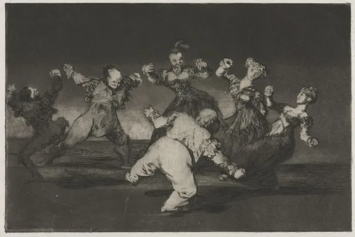 Framed Print : The Proverbs: If Marion Will Dance, Then She Has to Take the Consequences, 1864. Creator