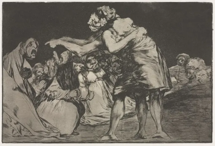 Framed Print : The Proverbs: Matrimonial Folly, 1864. Creator: Francisco de Goya (Spanish, 1746-1828) Framed Print : The Proverbs: Matrimonial Folly, 1864. Creator: Francisco de Goya (Spanish, 1746-1828)