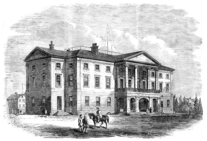 Framed Print : Province Building, Charlotte Town, Prince Edward Island, 1864. Creator: Unknown Framed Print : Province Building, Charlotte Town, Prince Edward Island, 1864. Creator: Unknown