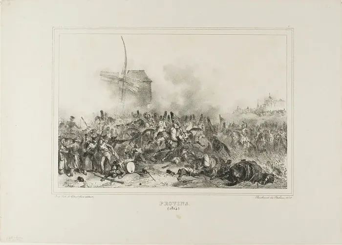 Framed Print : Provins 1814, 1833. Creator: Auguste Raffet