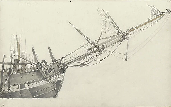 Prow of a sailing ship, 1797-1838. Creator: Johannes Christiaan Schotel