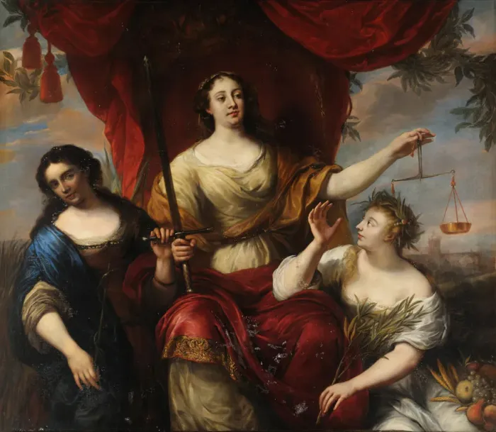 Framed Print : Prudence, Justice, and Peace, 1662 Framed Print : Prudence, Justice, and Peace, 1662