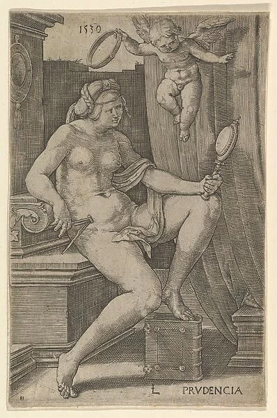 Prudence, from the series The Seven Virtues, 1530. Creator: Lucas van Leyden