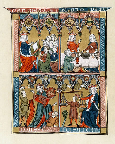 Prudence, Temperance, Fortitude and Justice, 1290-1300