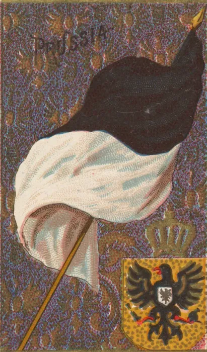 Framed Print : Prussia, from Flags of All Nations, Series 2 (N10) for Allen & Framed Print : Prussia, from Flags of All Nations, Series 2 (N10) for Allen &
