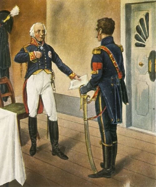 Prussian General Courbiere, Commandant of Graudenz, and French envoy Savary, 1807, (1936)