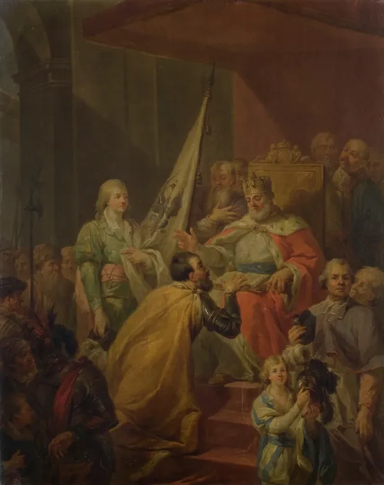 Framed Print : Prussian Homage, 1796. Creator: Marcello Bacciarelli Framed Print : Prussian Homage, 1796. Creator: Marcello Bacciarelli