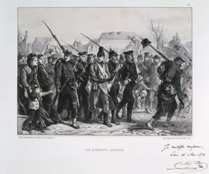 Framed Print : Prussian prisoners, Franco-Prussian War, 1870 (1872). Artist: Auguste Bry Framed Print : Prussian prisoners, Franco-Prussian War, 1870 (1872). Artist: Auguste Bry