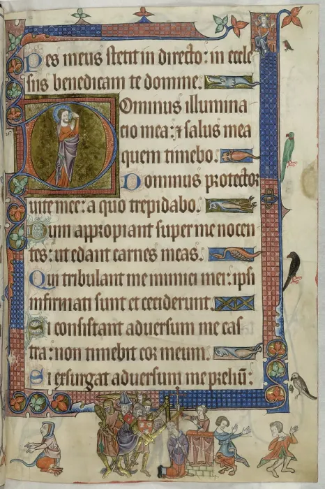 Framed Print : Psalm 24; Thomas Becket, c1325-1335. Creator: Unknown Framed Print : Psalm 24; Thomas Becket, c1325-1335. Creator: Unknown
