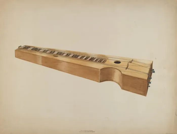 Framed Print : Psalmodicon, c. 1937. Creator: Wilbur M Rice
