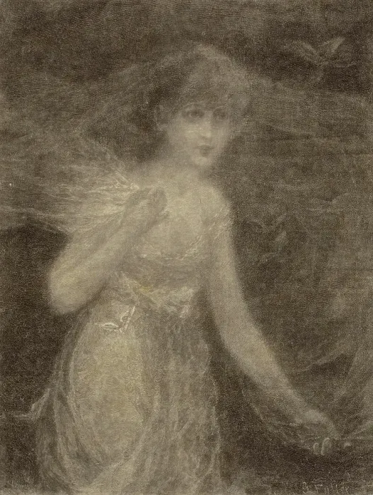 Framed Print : Psyche, 19th century. Creator: William Baxter Palmer Closson Framed Print : Psyche, 19th century. Creator: William Baxter Palmer Closson