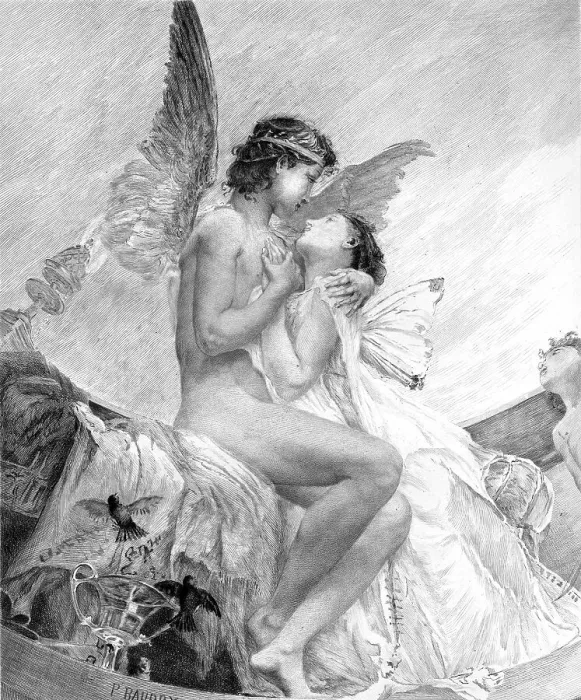 Framed Print : Psyche, after Paul Jacques Aime Baudry, c1880-83. Creator: Champollion Framed Print : Psyche, after Paul Jacques Aime Baudry, c1880-83. Creator: Champollion
