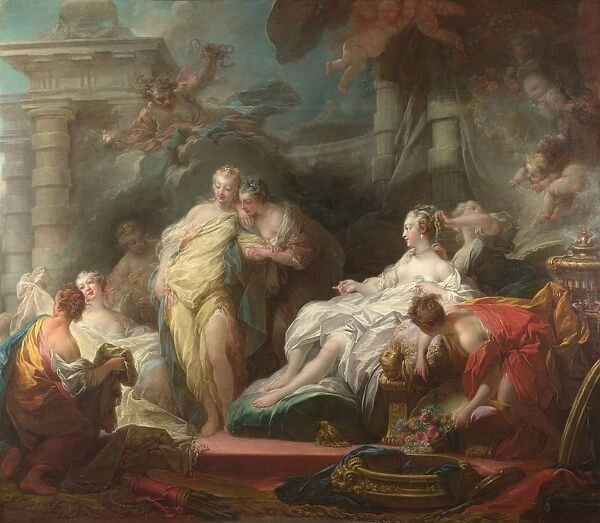 Psyche showing her Sisters her Gifts from Cupid, 1753. Artist: Fragonard, Jean Honore (1732-1806)