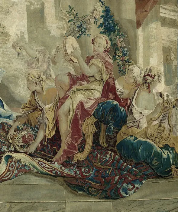 Framed Print : Psyches Entrance into Cupids Palace from the Story of Psyche, Beauvais, 1756 / 63 Framed Print : Psyches Entrance into Cupids Palace from the Story of Psyche, Beauvais, 1756 / 63