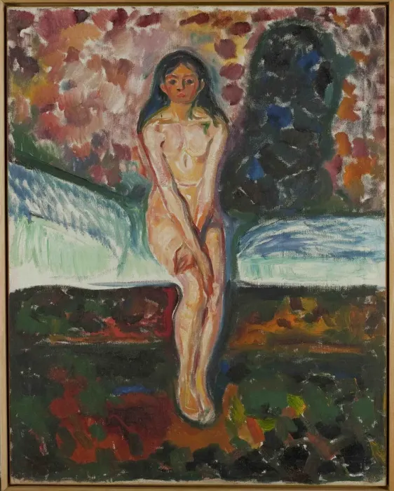 Framed Print : Puberty. Artist: Munch, Edvard (1863-1944) Framed Print : Puberty. Artist: Munch, Edvard (1863-1944)