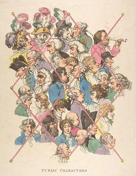 Public Characters, April 1, 1801. April 1, 1801. Creator: Thomas Rowlandson