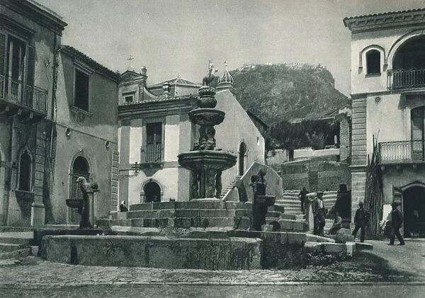 Public fountain, Taormina, Sicily, Italy, 1927. Artist: Eugen Poppel