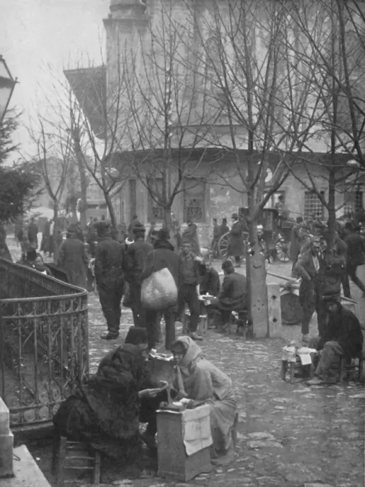 Framed Print : Public Letter-writers in a Constantinople Street, 1913 Framed Print : Public Letter-writers in a Constantinople Street, 1913