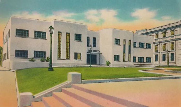 Framed Print : Public Library, Barranquilla, c1940s Framed Print : Public Library, Barranquilla, c1940s