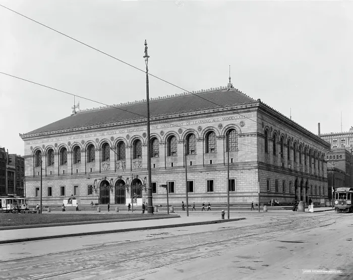 Framed Print : Public Library, Boston, Mass. c.between 1910 and 1920. Creator: Unknown Framed Print : Public Library, Boston, Mass. c.between 1910 and 1920. Creator: Unknown