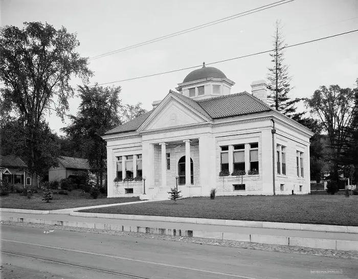 Framed Print : Public Library, Lee, Mass. 1911. Creator: Unknown Framed Print : Public Library, Lee, Mass. 1911. Creator: Unknown