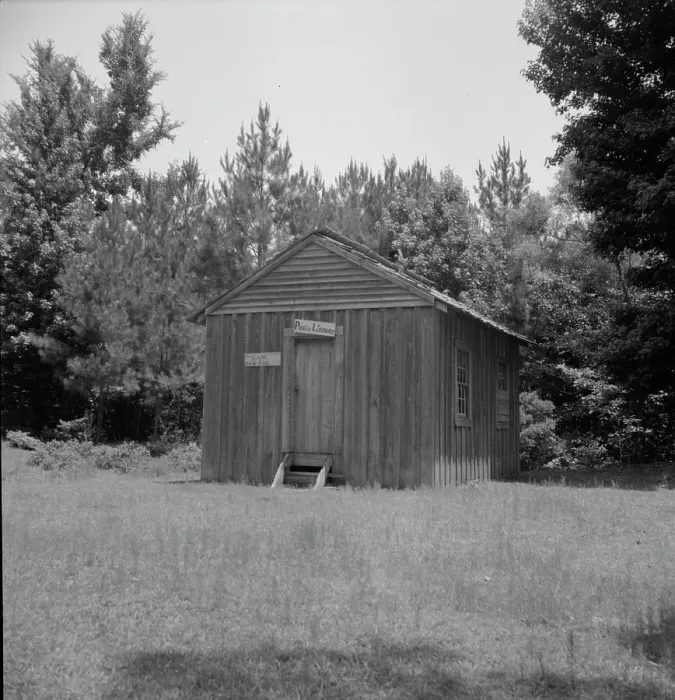 Framed Print : Public library in the southwestern section of Mississippi, in the piney woods, 1937. Creator: Dorothea Lange Framed Print : Public library in the southwestern section of Mississippi, in the piney woods, 1937. Creator: Dorothea Lange
