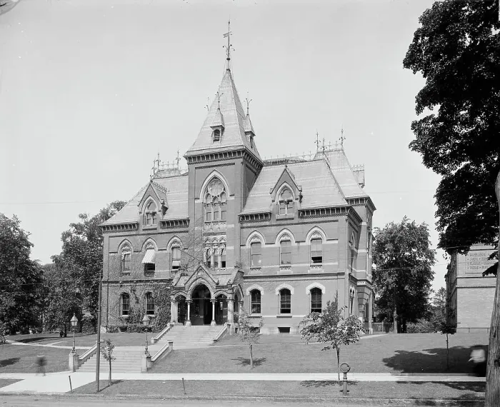 Framed Print : Public Library, Springfield, Mass. between 1900 and 1905. Creator: Unknown