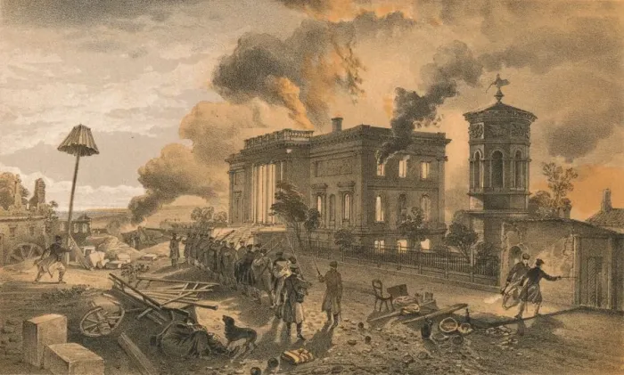 Framed Print : Public Library and Temple of the Winds, 1856. Artist: William Simpson Framed Print : Public Library and Temple of the Winds, 1856. Artist: William Simpson