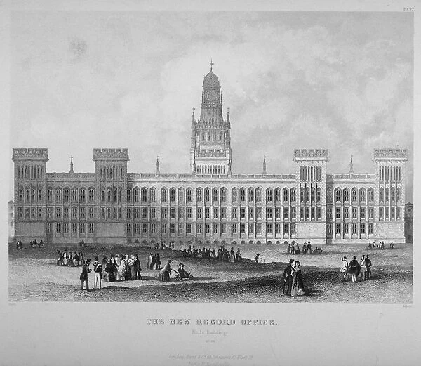 The Public Record Office, Chancery Lane, City of London, 1855. Artist: WE Albutt