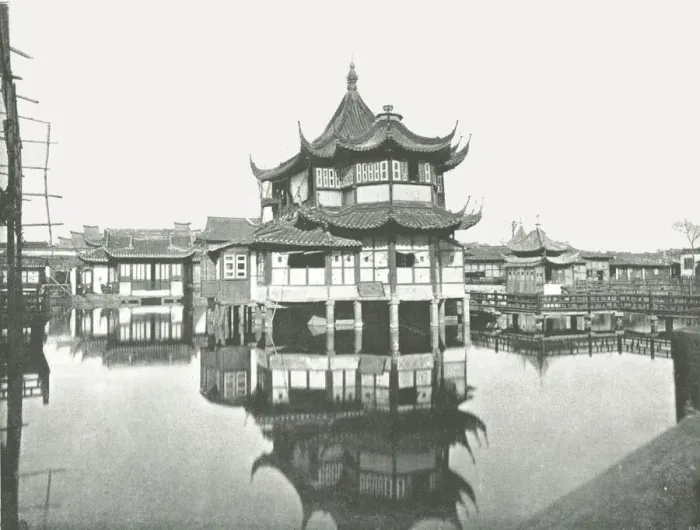 Framed Print : One of the Public Tea-Gardens, Shanghai, China, 1895. Creator: W &s Ltd Framed Print : One of the Public Tea-Gardens, Shanghai, China, 1895. Creator: W &s Ltd
