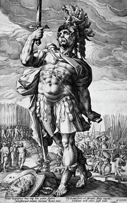 Framed Print : Publis Horatius, 1586. Creator: Hendrik Goltzius Framed Print : Publis Horatius, 1586. Creator: Hendrik Goltzius