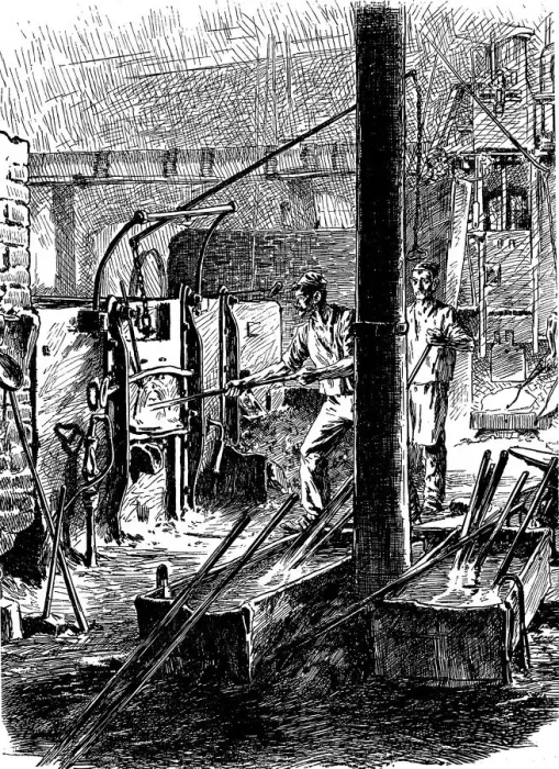 Framed Print : Puddling furnace and mechanical hammer, Krupps Works, Essen, Germany, 19th century Framed Print : Puddling furnace and mechanical hammer, Krupps Works, Essen, Germany, 19th century