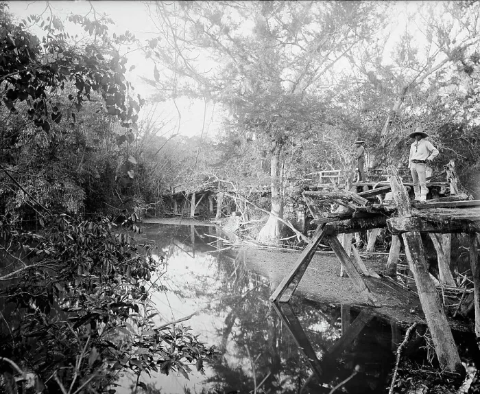 Framed Print : Puente Real near Rascon, between 1880 and 1897. Creator: William H. Jackson Framed Print : Puente Real near Rascon, between 1880 and 1897. Creator: William H. Jackson