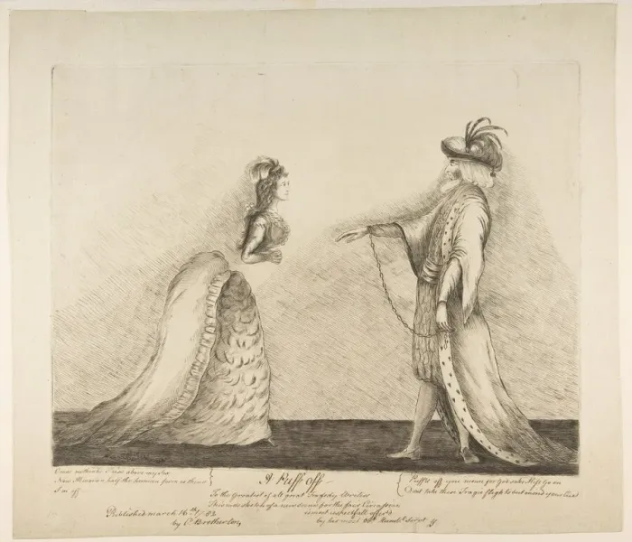 Framed Print : A Puff Off, ca. 1782. Creator: James Sayers Framed Print : A Puff Off, ca. 1782. Creator: James Sayers