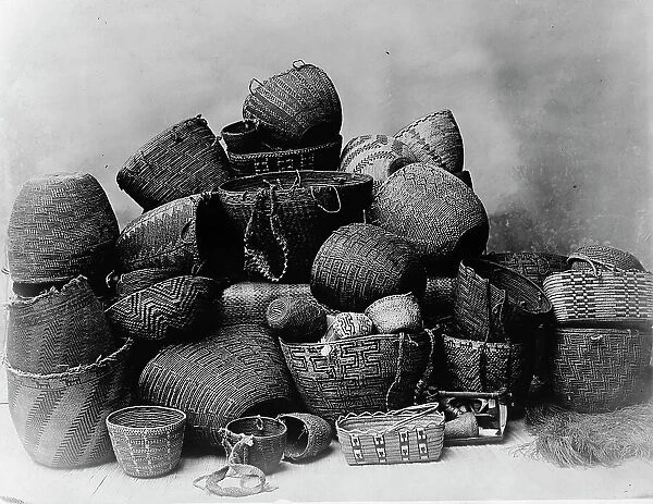 Puget Sound baskets, c1913. Creator: Edward Sheriff Curtis