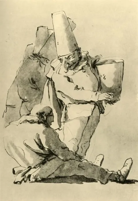 Framed Print : Pulcinelli, mid 18th century, (1928). Artist: Giovanni Battista Tiepolo Framed Print : Pulcinelli, mid 18th century, (1928). Artist: Giovanni Battista Tiepolo